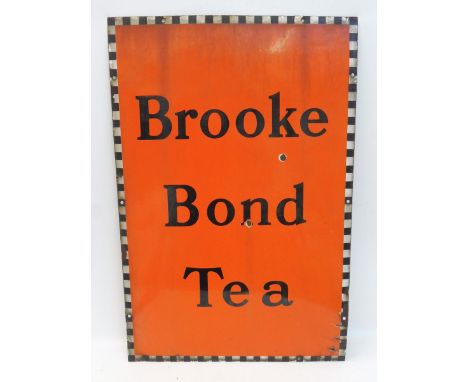 A Brooke Bond Tea rectangular enamel sign, 20 x 30".