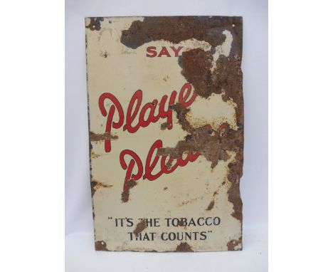 A Players Please rectangular enamel sign, 22 1/2 x 34 1/2". 