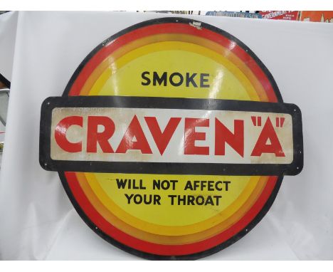 A very large Craven 'A' enamel sign, 53 x 47".