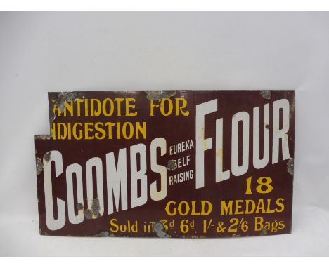 A Coombs Eureka Self Raising Flour rectangular enamel sign by Patent, 32 x 18". 