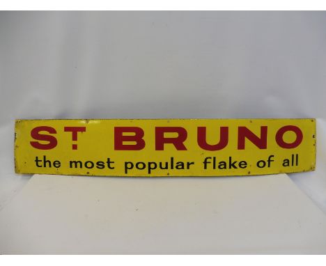 A St. Bruno 'The Most Popular Flake of All' rectangular enamel sign, 60 x 10 1/2".