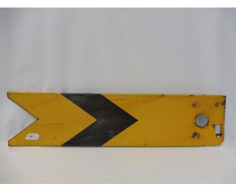 A British Railways/GWR enamel double sided semiphor signal arm, distant by repute from Reading, 48 x 12".