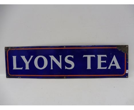 A Lyons Tea rectangular enamel sign, 27 x 7". 