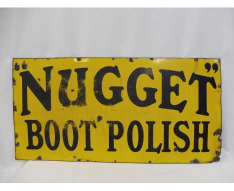 A Nugget Boot Polish rectangular enamel sign, 48 x 24". 