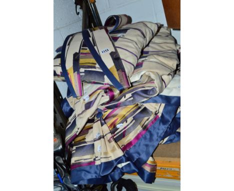 A QUANTITY OF CURTAINS, and tie backs