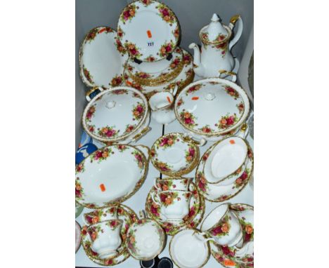 A QUANTITY OF ROYAL ALBERT 'OLD COUNTRY ROSES' DINNER/TEA WARES, to include tureens, cups, saucers and plates, etc (some seco