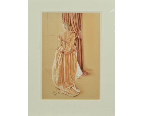 KAY BOYCE (BRITISH CONTEMPORARY) 'OLIVIA' a limited edition print 67/95 of a woman wearing historical costume, signed and num