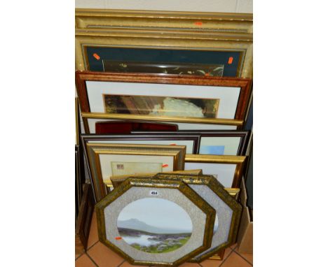 A QUANTITY OF PICTURES AND PRINTS, to include two watercolour paintings, signed G Gordon in octagonal frames, a John Sibson l