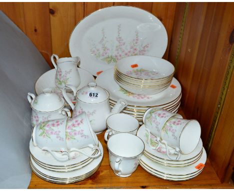 ROYAL ALBERT 'FOR ALL SEASONS PARKLAND' DINNER WARES, to include teapot, covered sugar, milk jug, dinner plates, open vegetab