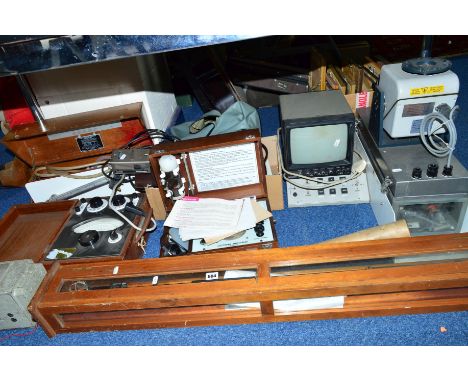A CLOSED CIRCUIT TELEVISION SYSTEM, to include camera, monitor and cabling, etc, assorted electrical and other testing equipm