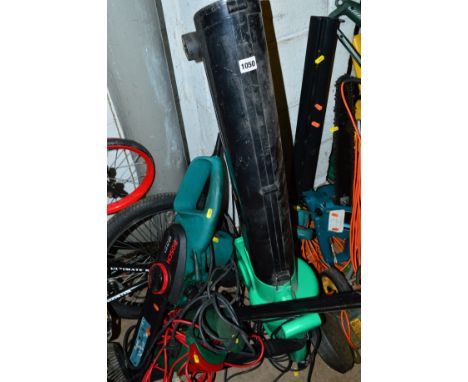 A GARDENLINE GARDEN BLOWER, a Qualcast Hedge trimmer, a Bosch Electric chainsaw and a Skil electric drill (4)