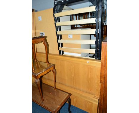 A LIGHT OAK 5' BED FRAME