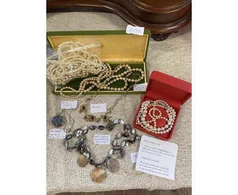 A selection of assorted costume jewellery including Monet, Tree of Life and pearls etc 