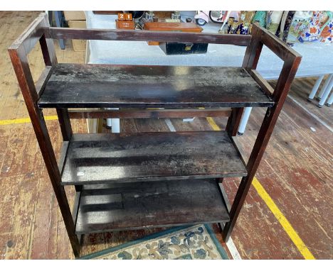 A foldable three shelf unit (ideal for fairs etc) 93x71x30cm, shipping unavailable 