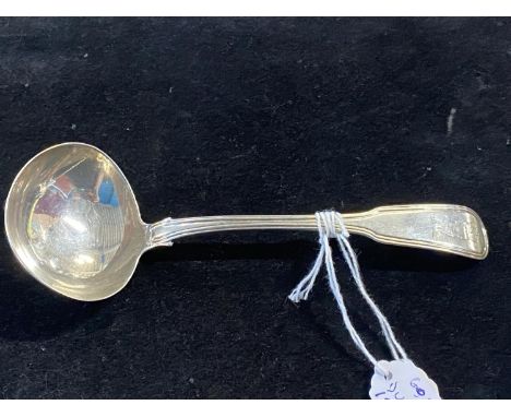 A hallmarked for Dublin 1810 silver ladle 60g 