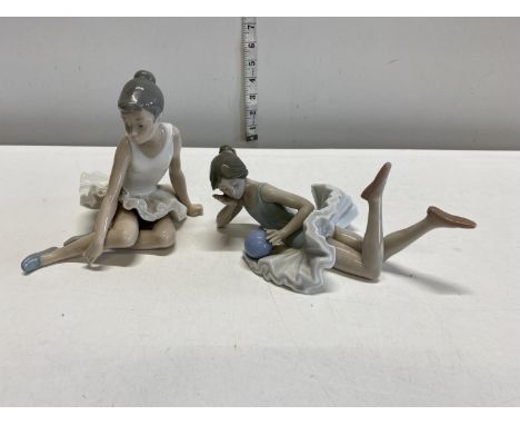 A pair of Nao ballerina figures 