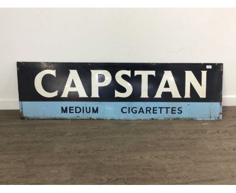CAPSTAN MEDIUM CIGARETTES ENAMEL SIGN 34cm x 153