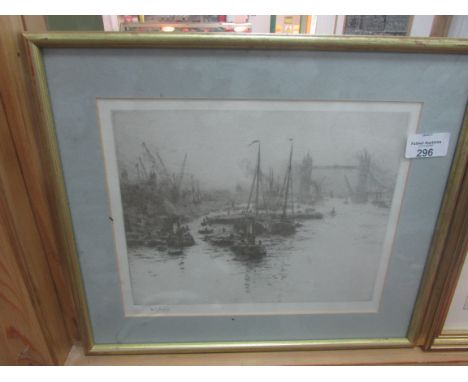 Framed print signed 'Wyllie'