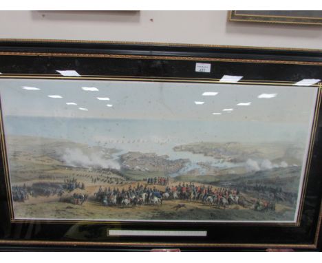 Framed lithograph 'Siege of Sebastopol'