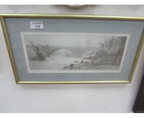 Framed print signed 'Wyllie'