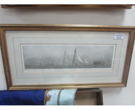 Framed limited edition print 53/950 signed 'Wyllie'