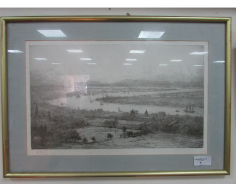 Framed print signed 'Wyllie'