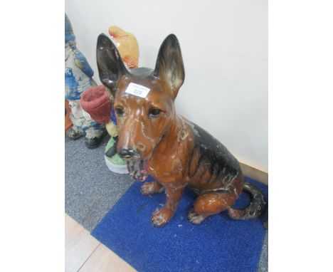 Ceramic Alsatian statue approx 22" high