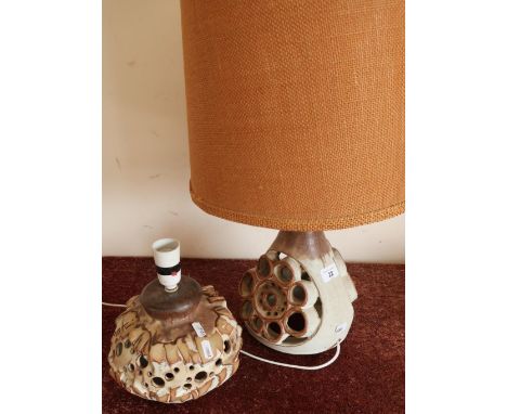 Pair of mid 20th C Studioware ceramic table lamps 