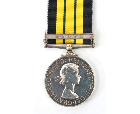 A.G.S 1902, 1 clasp Kenya (23201034 Cfn R J Fursey, R.E.M.E, correction to unit). NEF                     