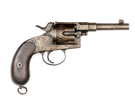 A German 6 shot 10.6mm Model 1883 single action ordnance revolver, number 9517, the frame stamped with a crown over “Erfurt  
