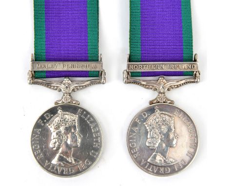 G.S.M 1962, 1 clasp Malay Peninsula (22553850 WO Cl 1 F R Jones RAOC), VF; another, 1 clasp Northern Ireland (24533041 Pte M.