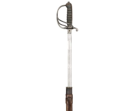 A WWI period officer’s sword of The Royal Artillery,  very slightly curved blade 35”, by Hawkes & Co, 14 Piccadilly, etched w