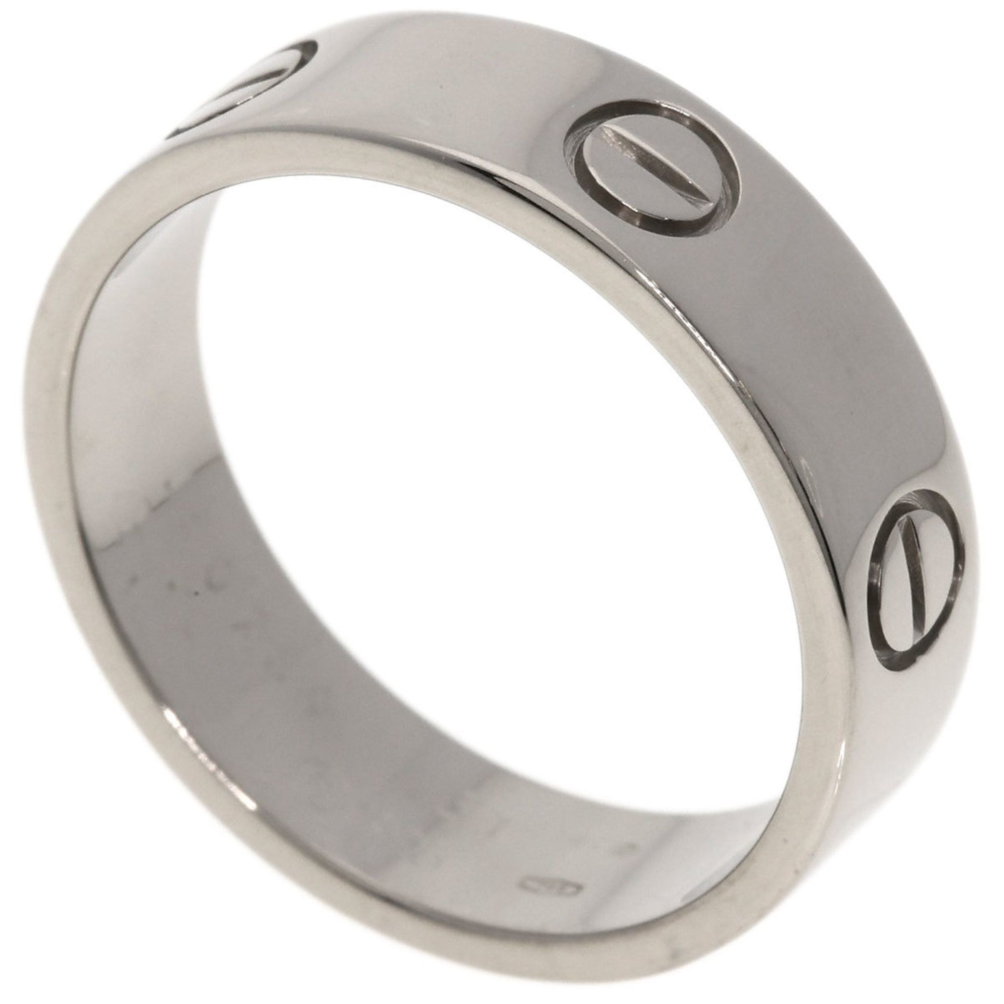 Cartier Love Ring #61 Ring, 18K White Gold, Men's, Women's,