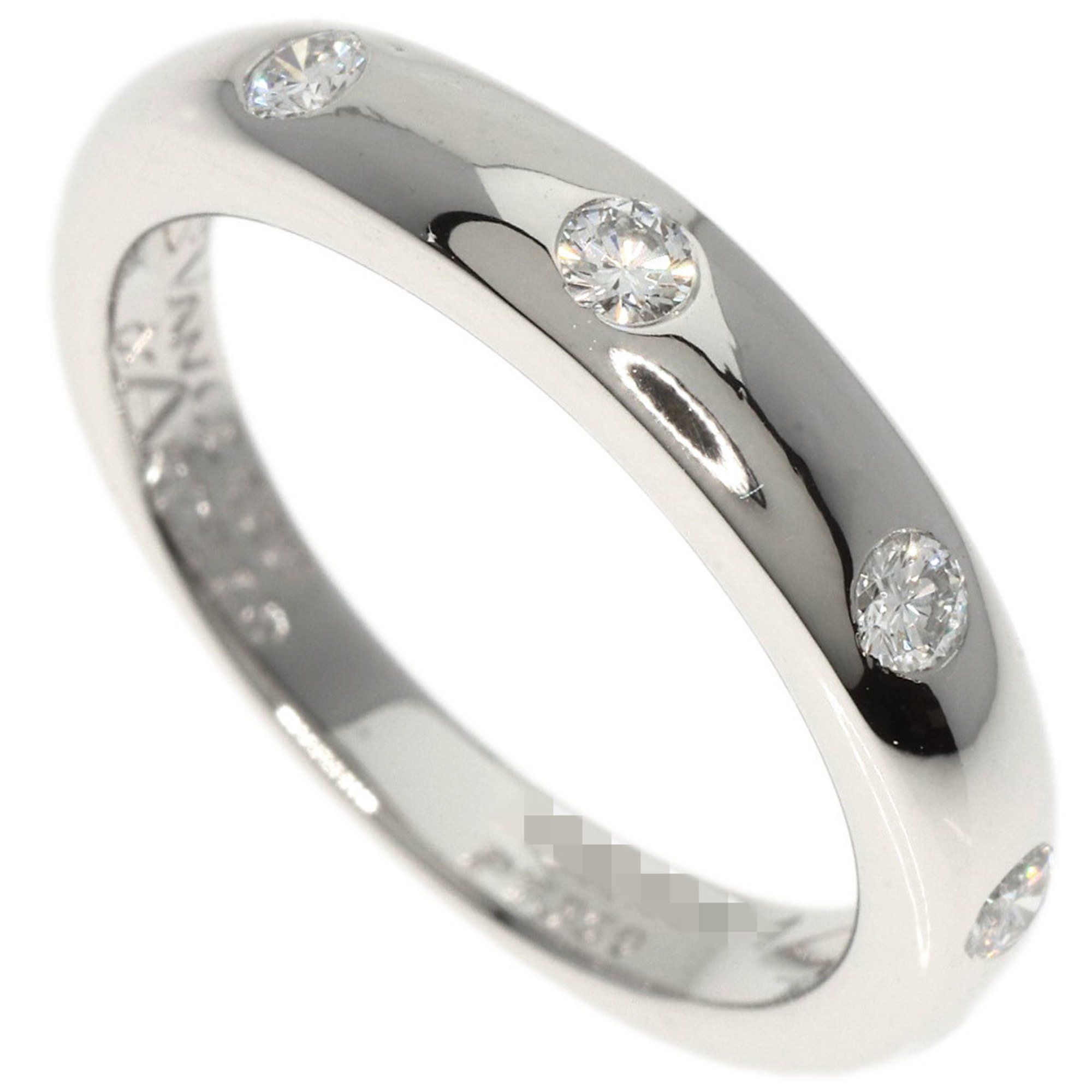 Van Cleef & Arpels New York Marriage 4P Diamond Ring, Platinum PT950, Women's