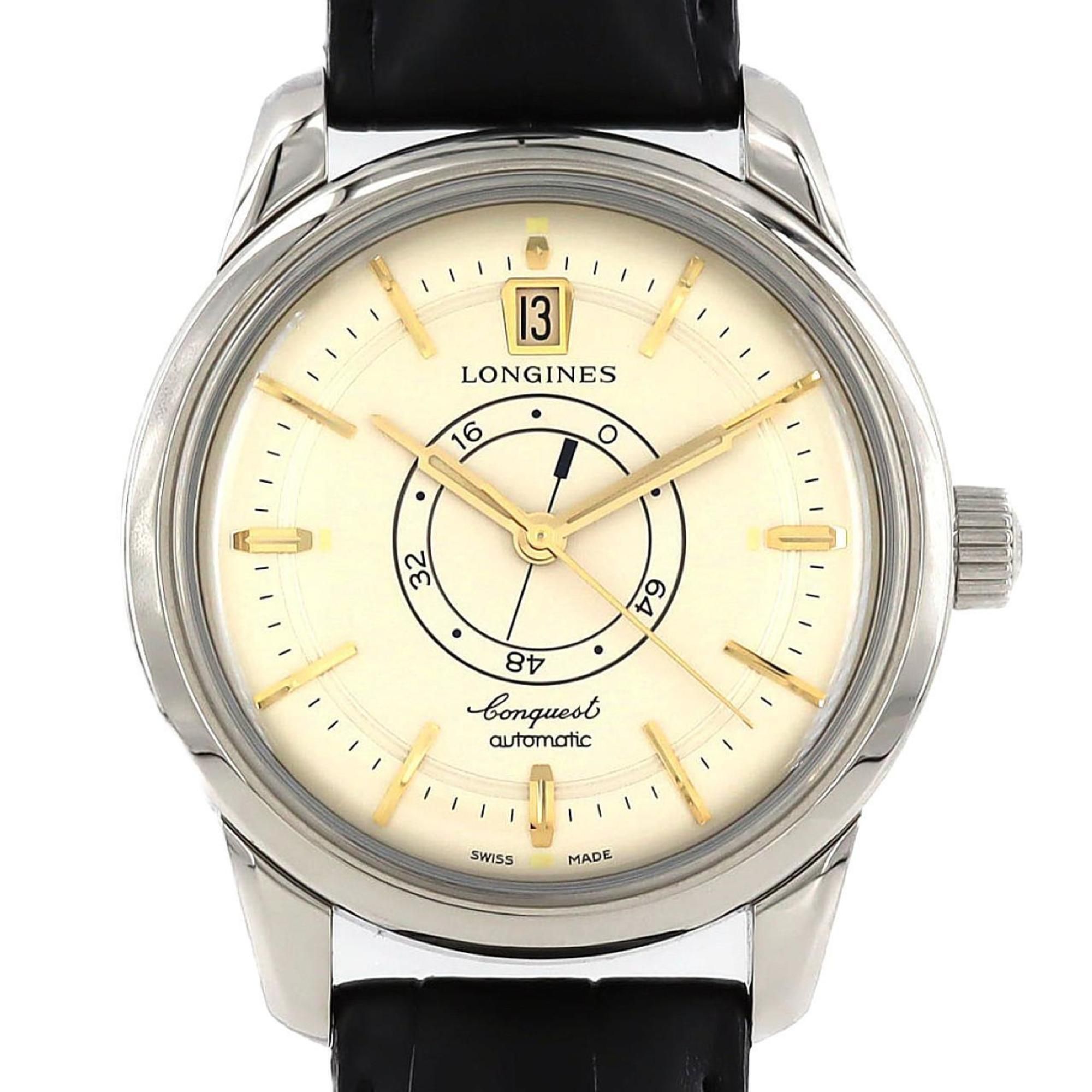 Longines Conquest Heritage Central Power Reserve L1.648.4.78.2 SS Automatic Wristwatch