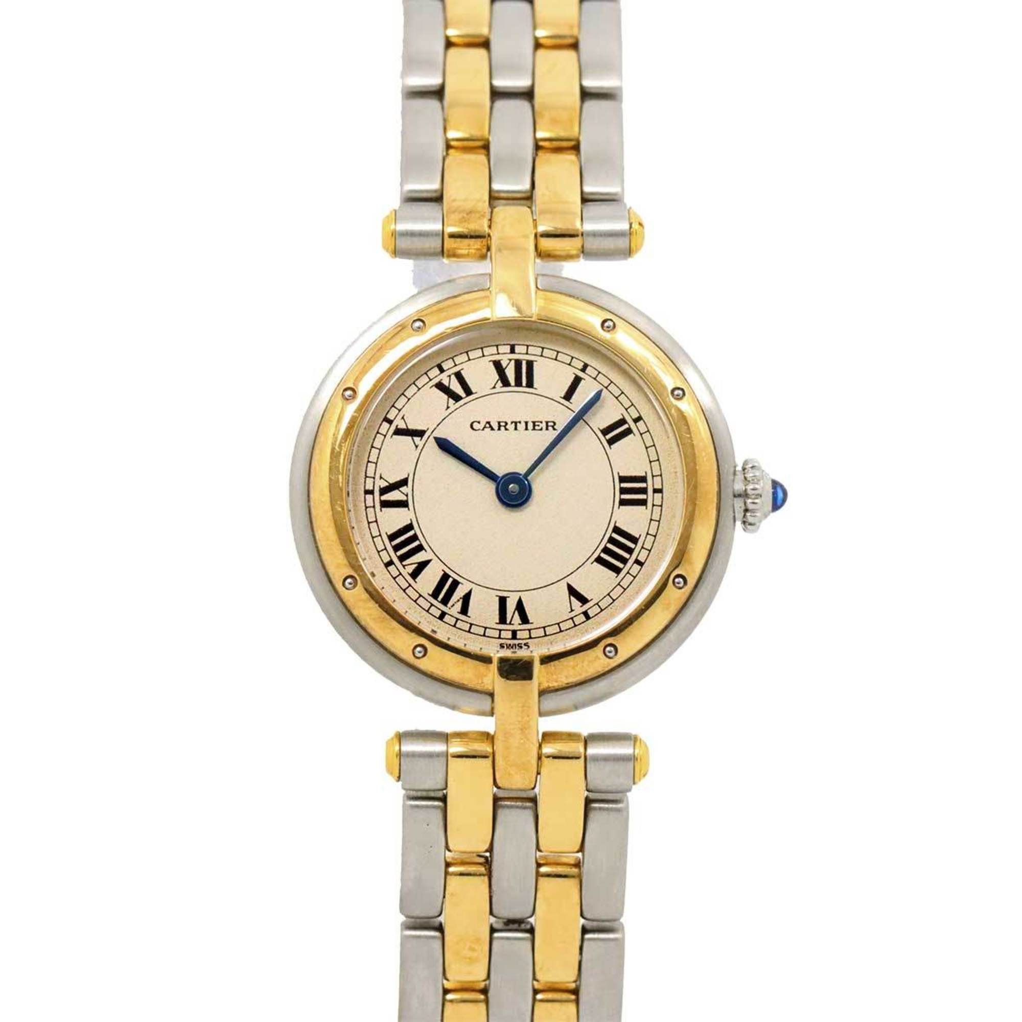Cartier Panthere SM 2-row combination W25030B6 ladies' watch, ivory, K18YG, yellow gold, quartz, Ven