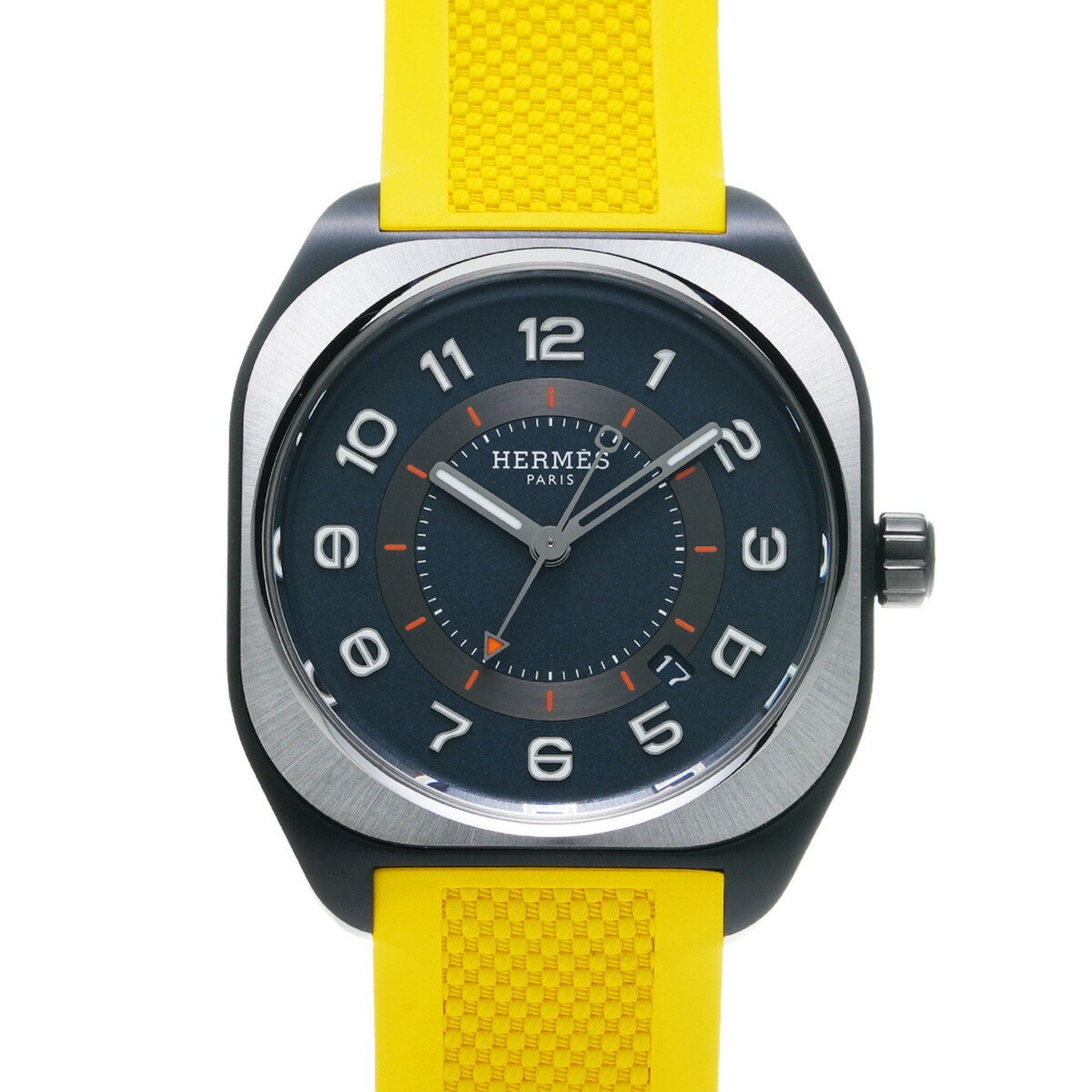 Hermes H08 Extra Large SP1.748c Black Men's Watch Automatic