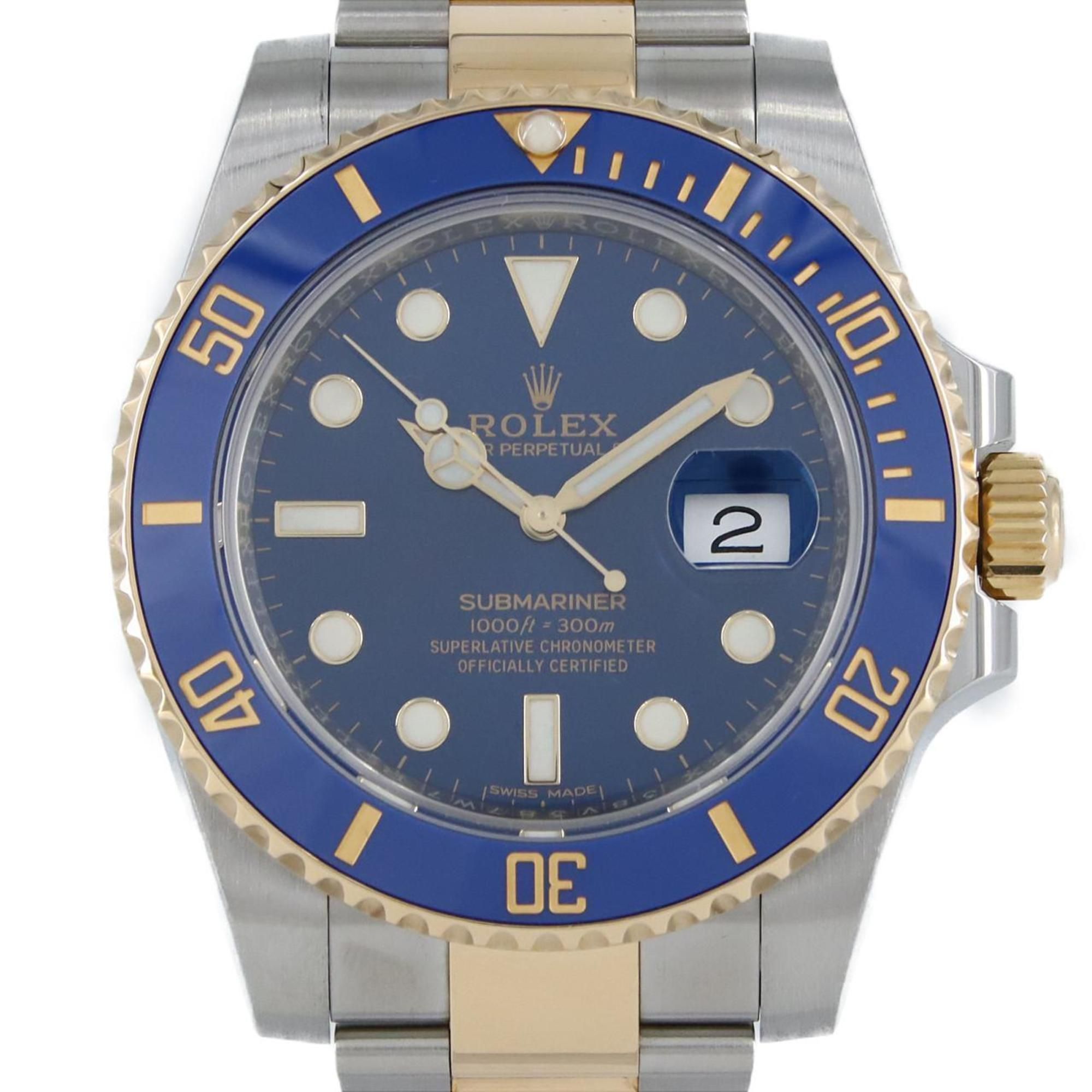 Rolex Submariner Date 116613LB SSxYG Watch Automatic Random Number