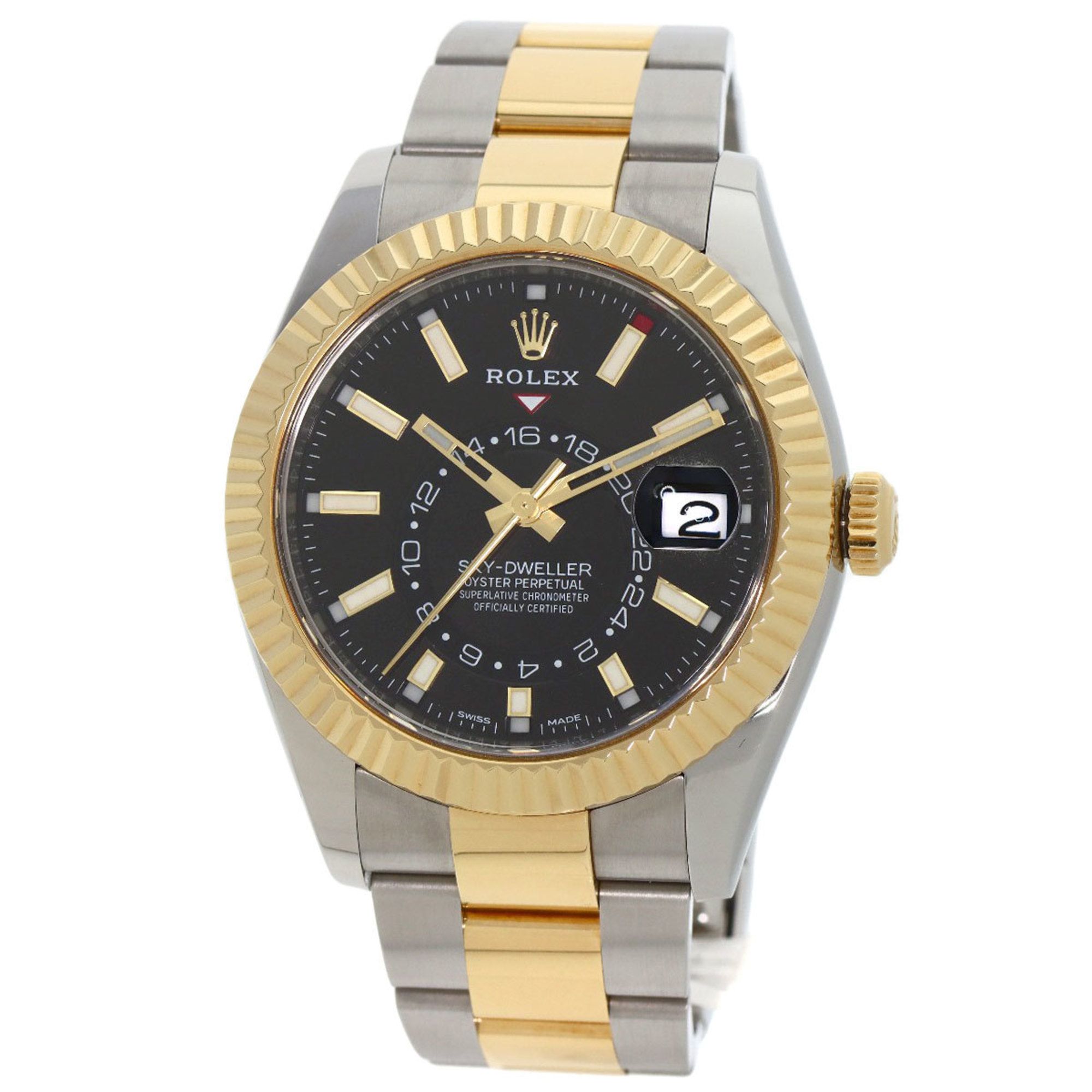 Rolex 326933 Sky-Dweller Watch Stainless Steel SSxK18YG Men's