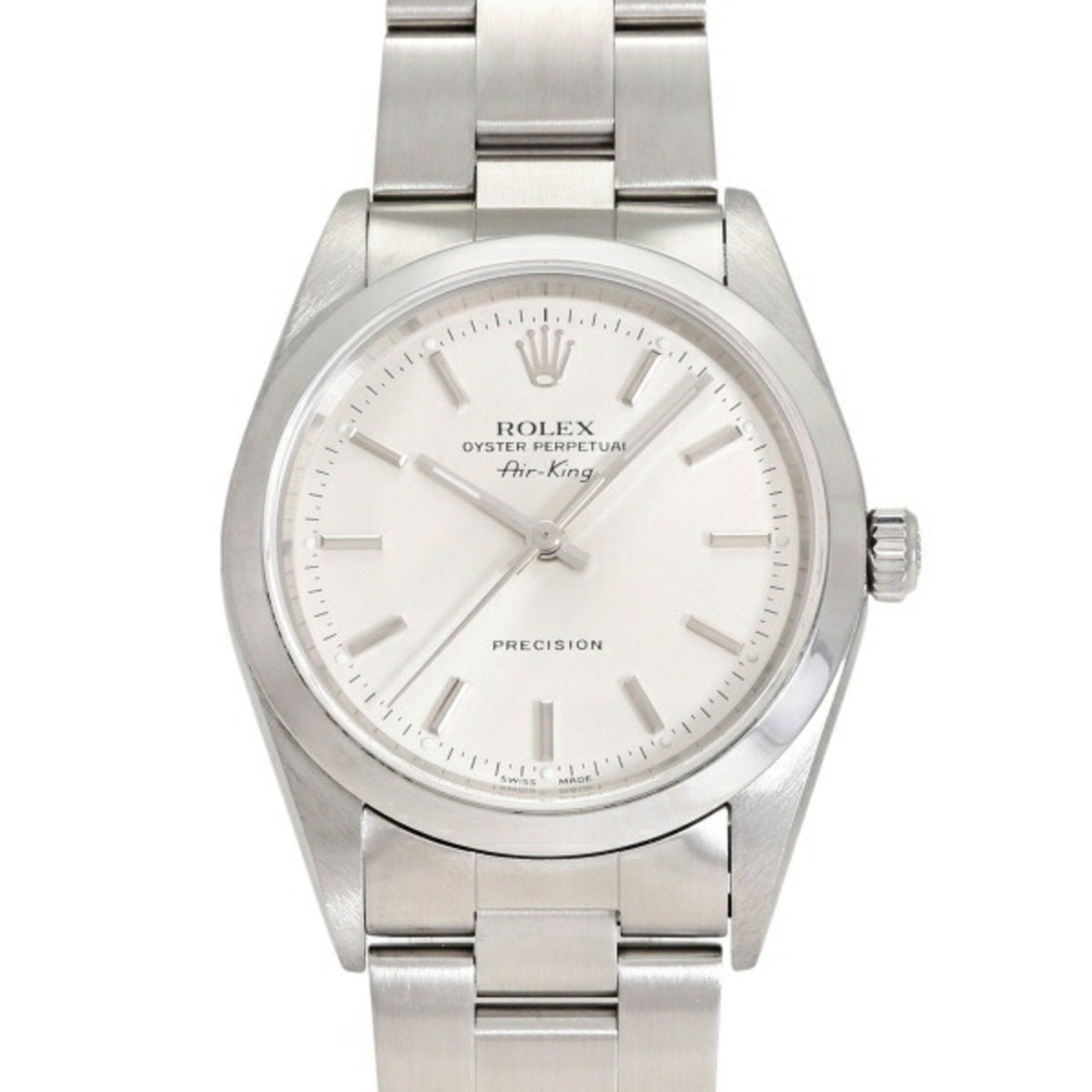 Rolex Airking Automatic Stainless Steel Men's Watch 14000 Dial color Silver Dial type - Material Sta