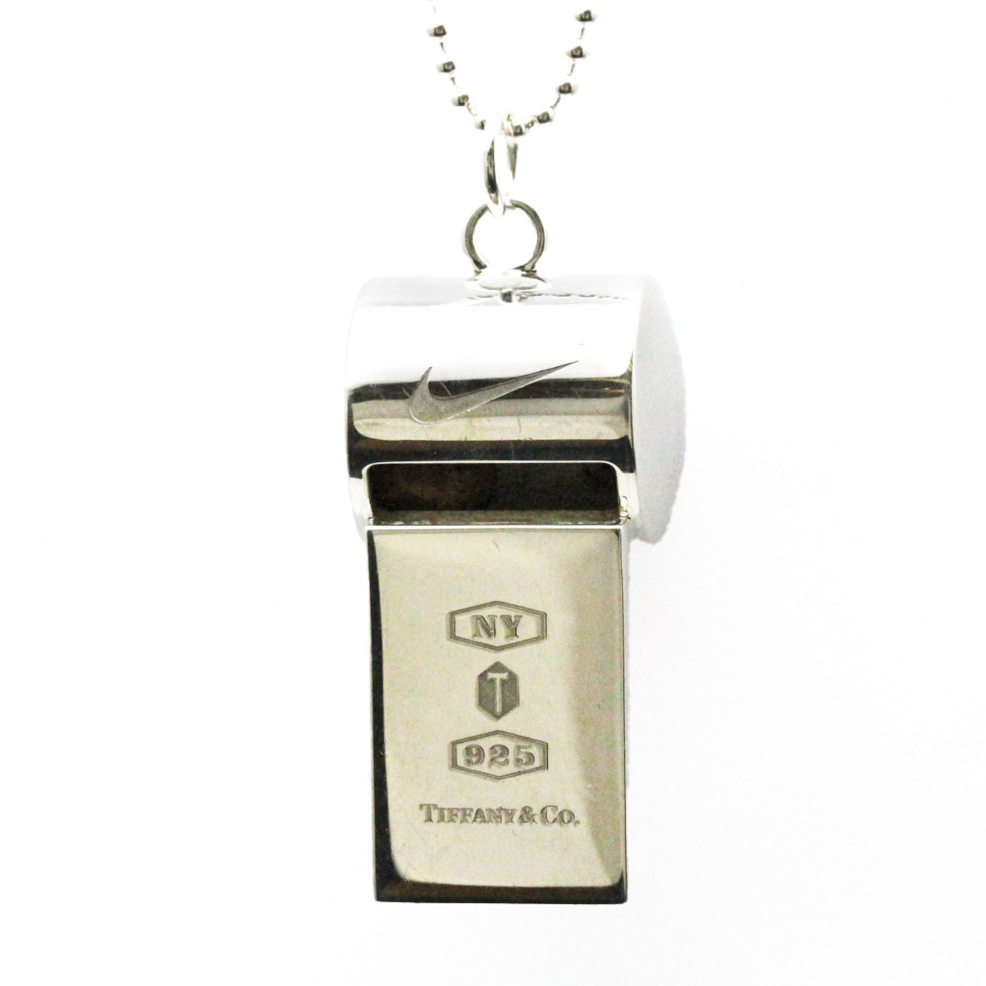 Tiffany Nike Collaboration Whistle Necklace Silver 925 Men,Women Fashion Pendant Necklace (Silver)