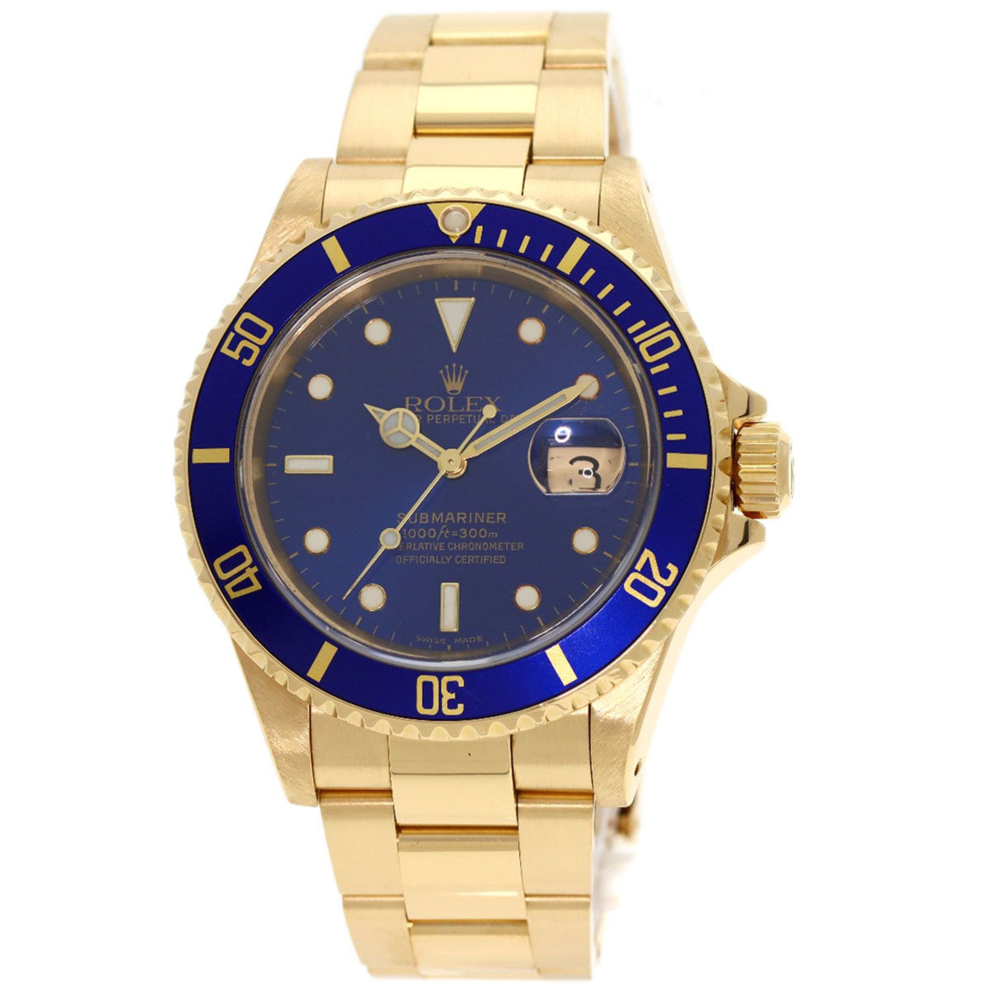 Rolex 16618 Submariner Date Watch K18 Yellow Gold/K18YG Men's