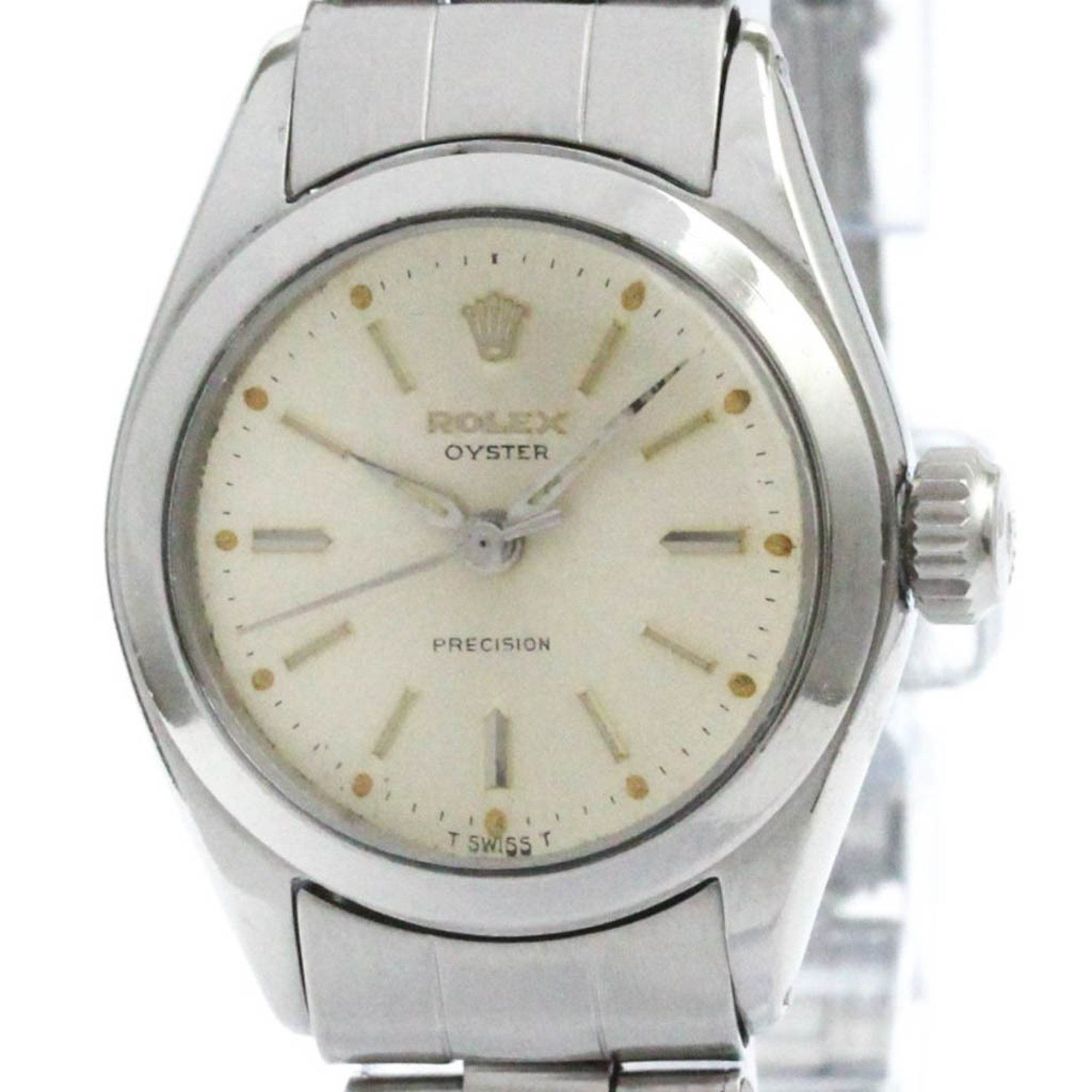 Vintage ROLEX Oyster Precision 6410 Steel Hand-Winding Ladies Watch