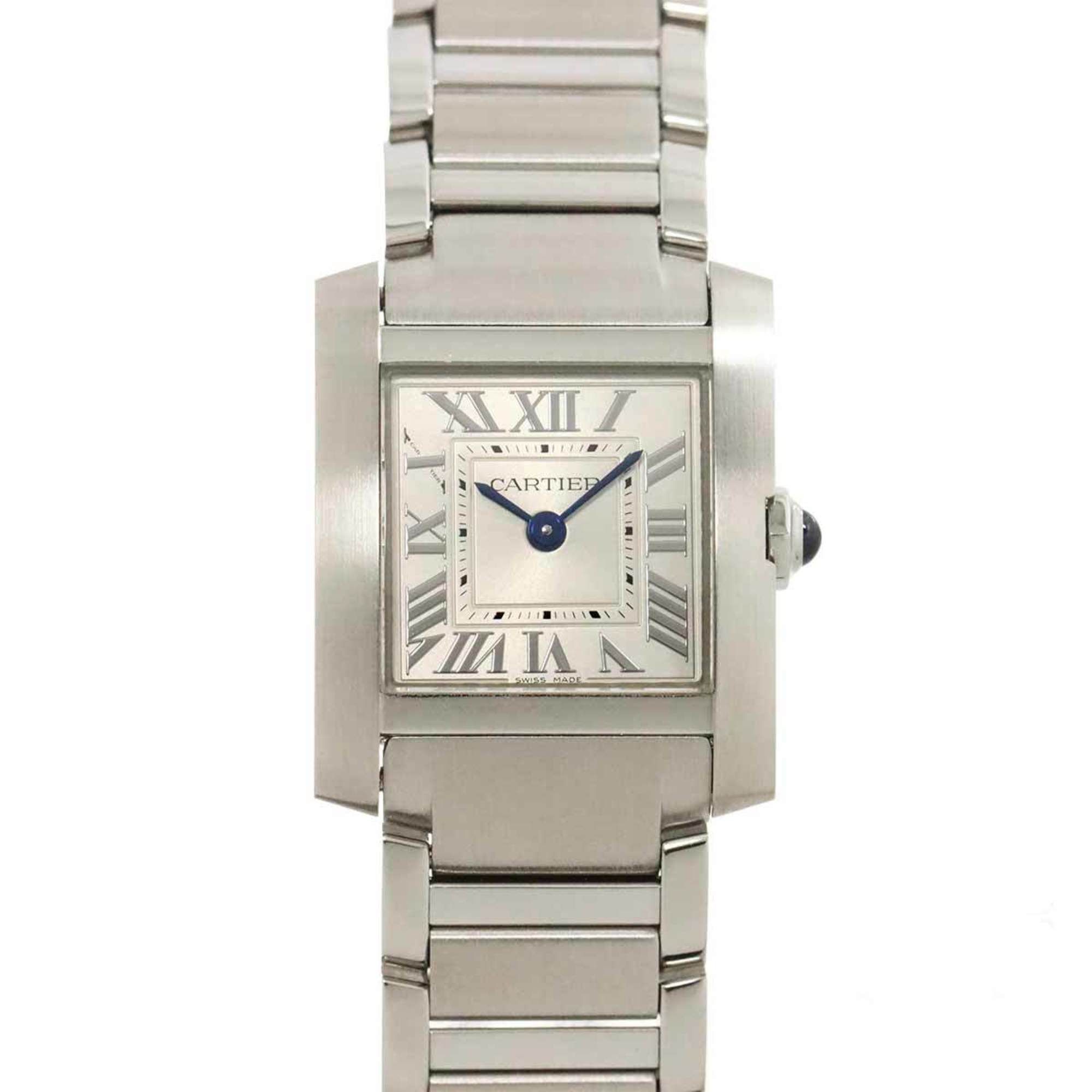 Cartier Tank Francaise SM WSTA0065 Ladies' Watch Silver Quartz