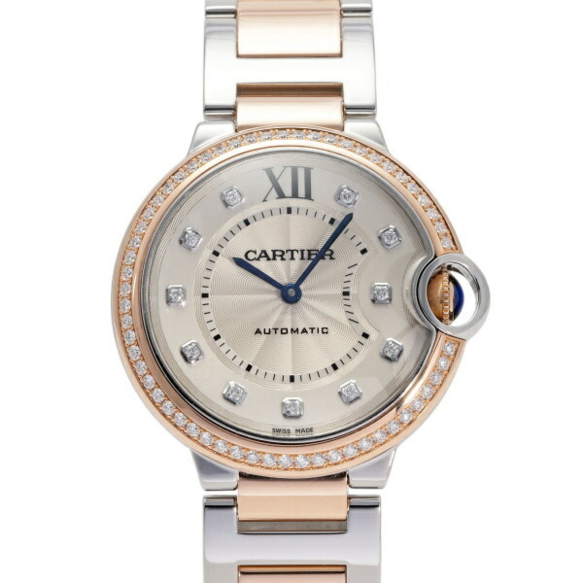 Cartier Ballon Bleu 36mm W3BB0004 Silver Dial Women's Watch __