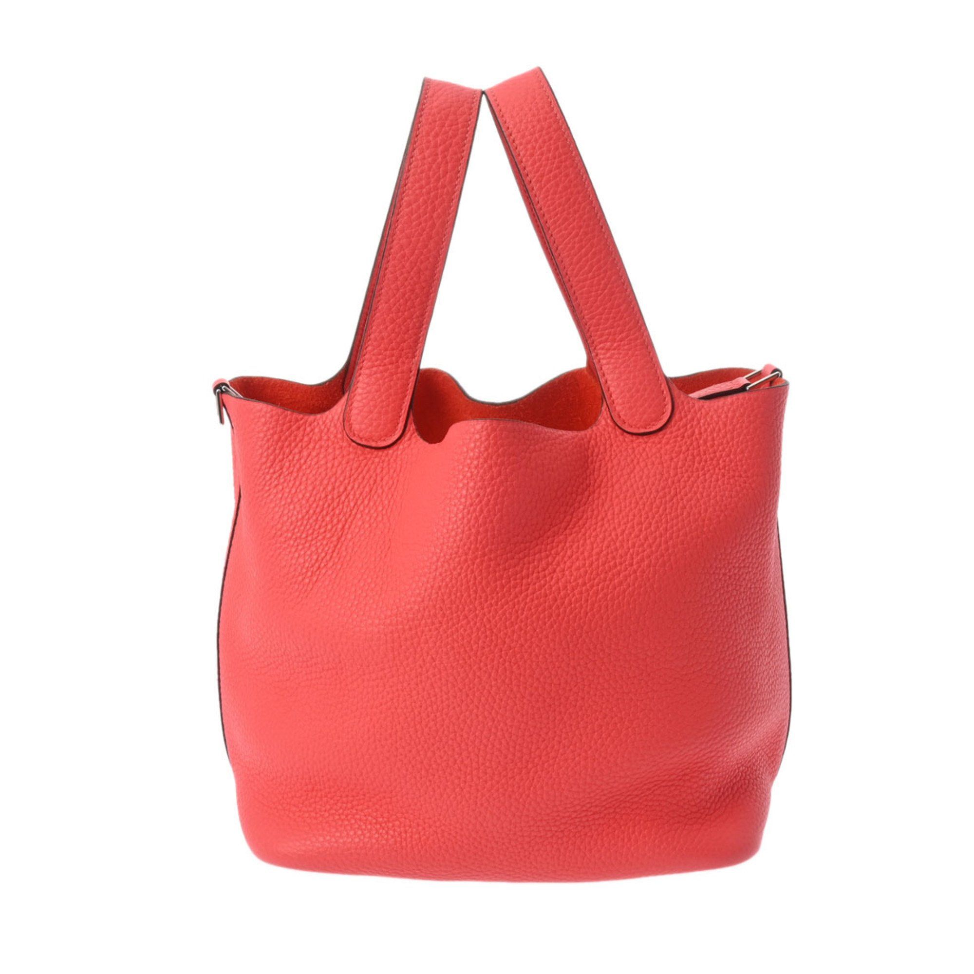 HERMES Picotin Lock MM Rose Texas Y Stamp (around 2020) Women's Taurillon Clemence Handbag