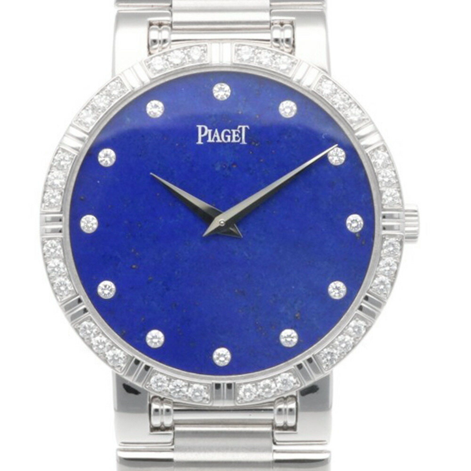 Piaget Dancer Watch 18K 94024 Hand-wound Men's PIAGET Lapis Lazuli Diamond Overhauled