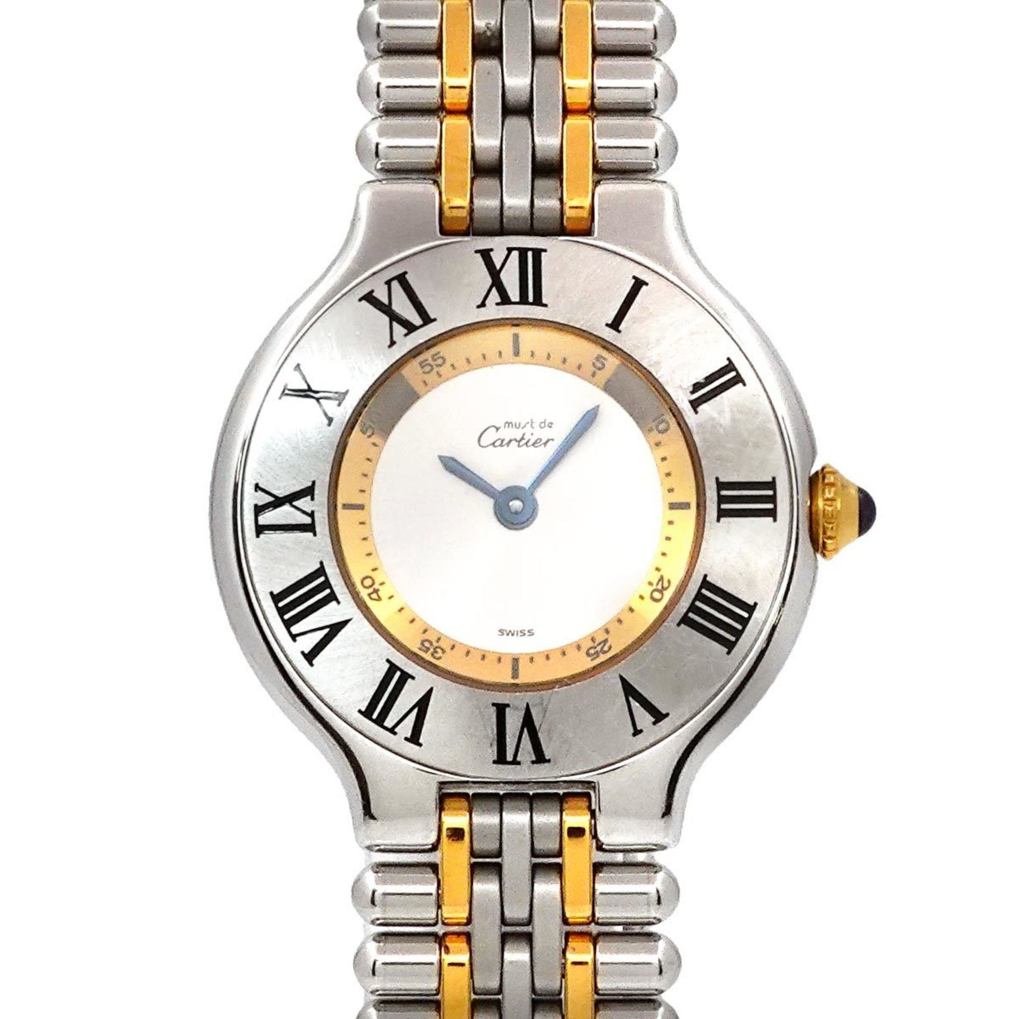 Cartier Must 21 Vantianne SM Combi W10075F4 Ladies Watch Silver Quartz
