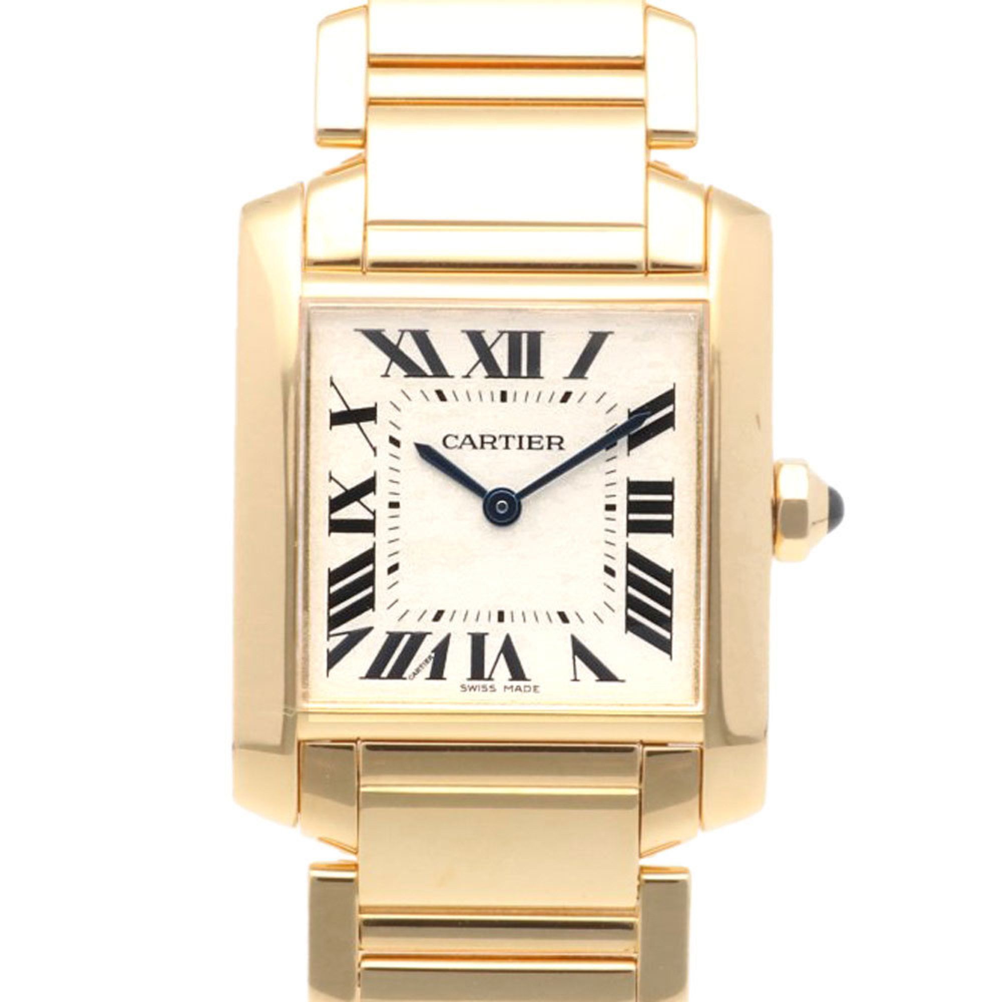 Cartier Tank Francaise MM Watch 18K 1821 Quartz Unisex Overhauled