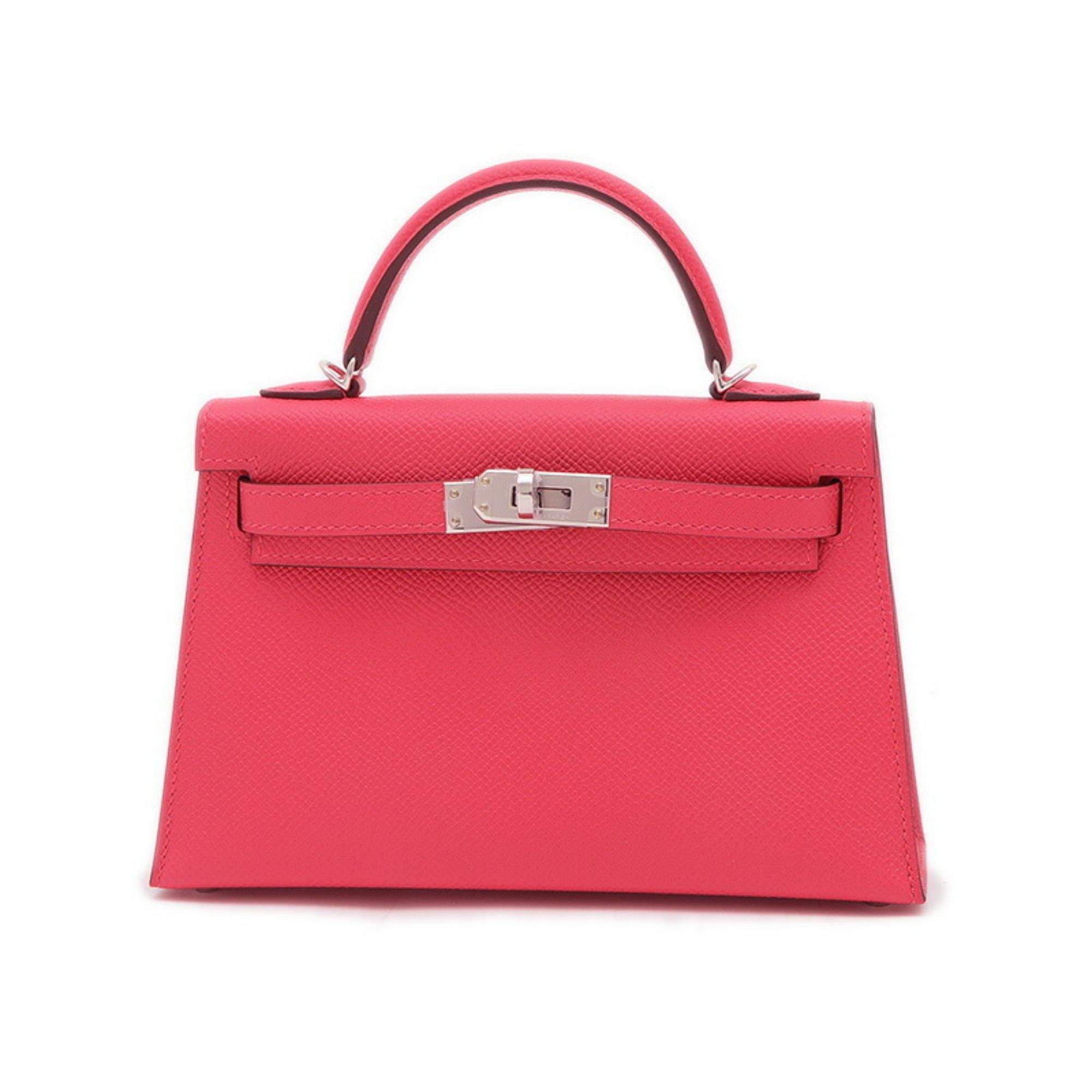 Hermes Kelly Mini Do 2 Handbag Epson Rose Extreme W Engraved